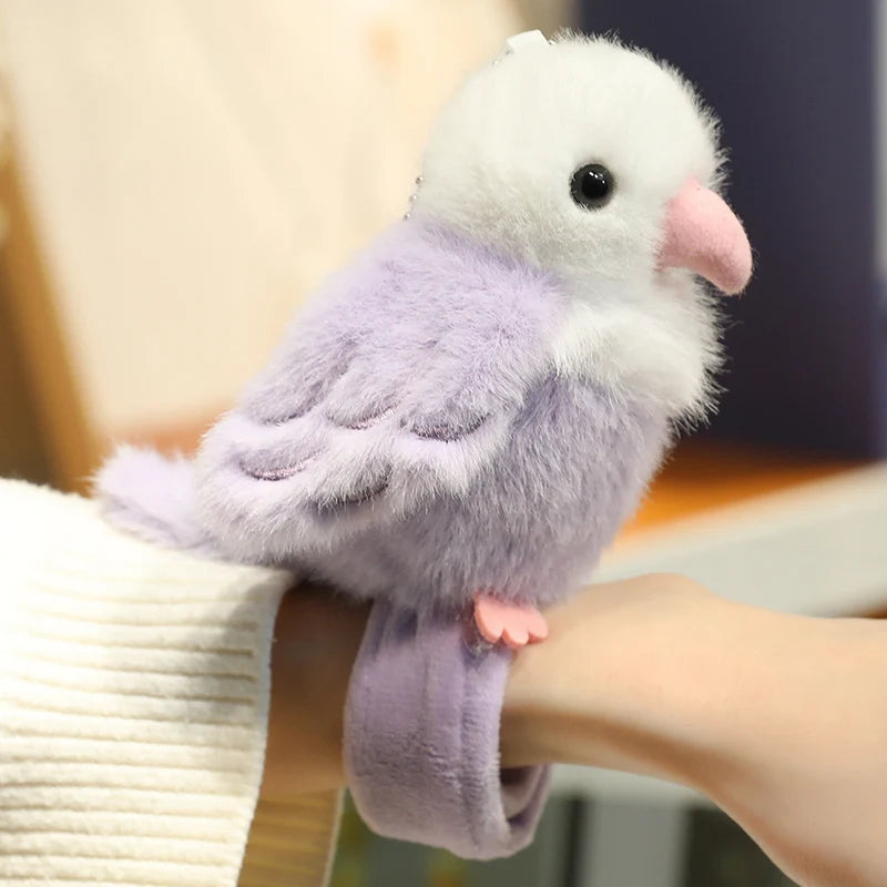 Polly the Kawaii Slap Band Parrot Bird Keychain Plushie