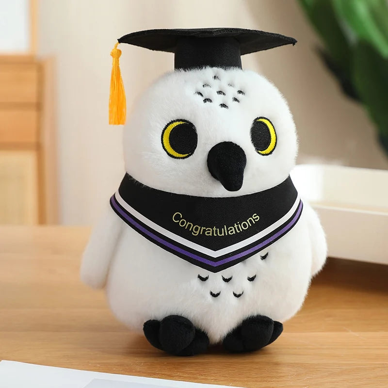 Hootie the Scholarly Kawaii Graduate Owl Snuggle Plushie