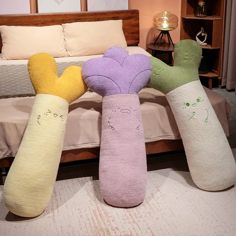 Long Veggie Friends Kawaii Snuggle Plushie Pillow