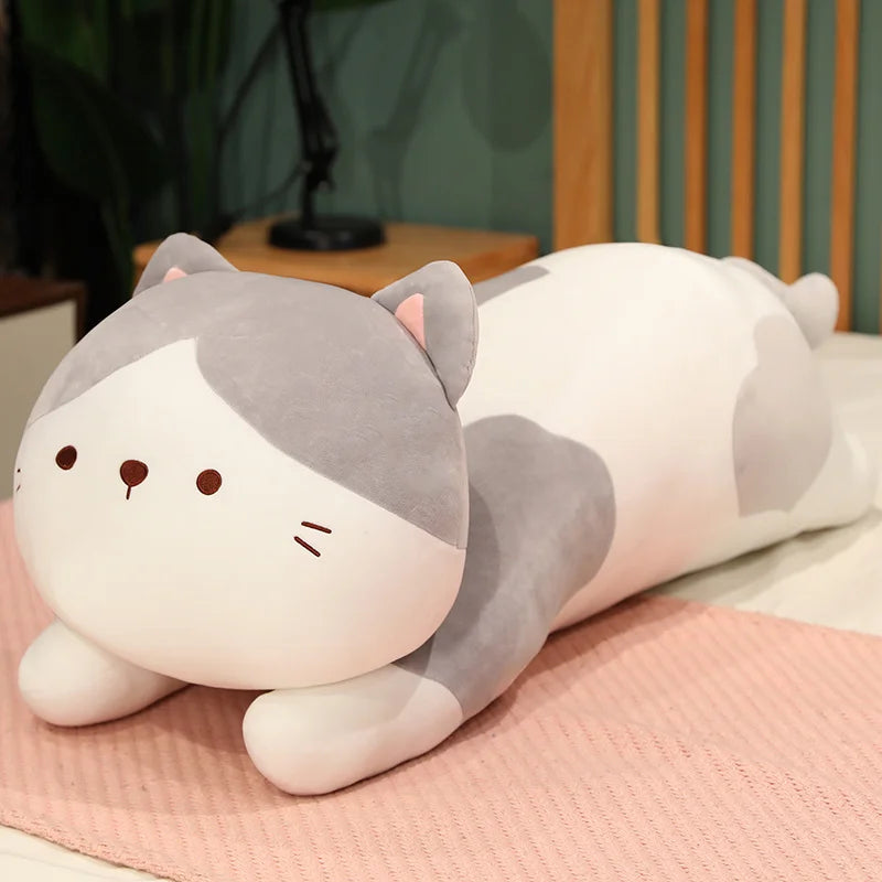 Long Drowsy Snuggle Cat Plushie