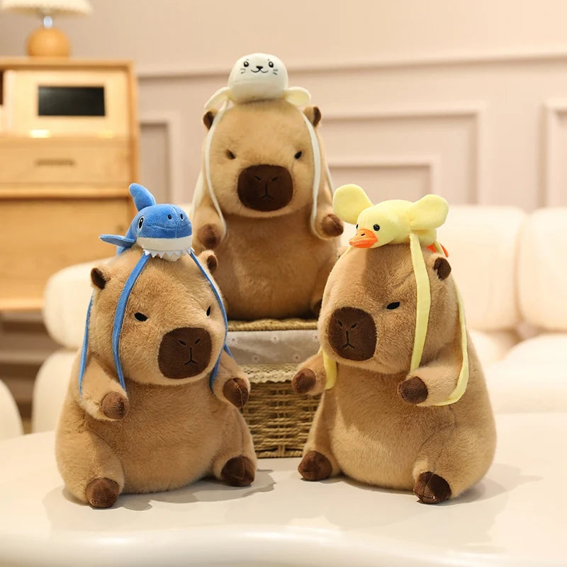 Chunky Dressed Capybara with Backpack Kawaii Plushie