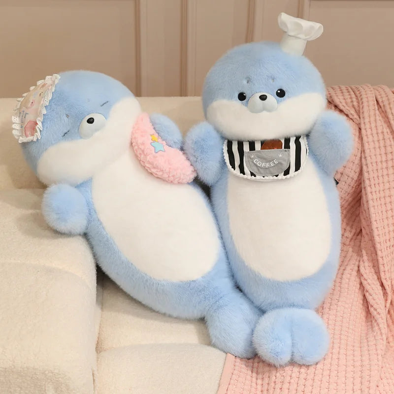 Snowy the Lifelike Kawaii Seal Sea Otter Snuggle Plushie
