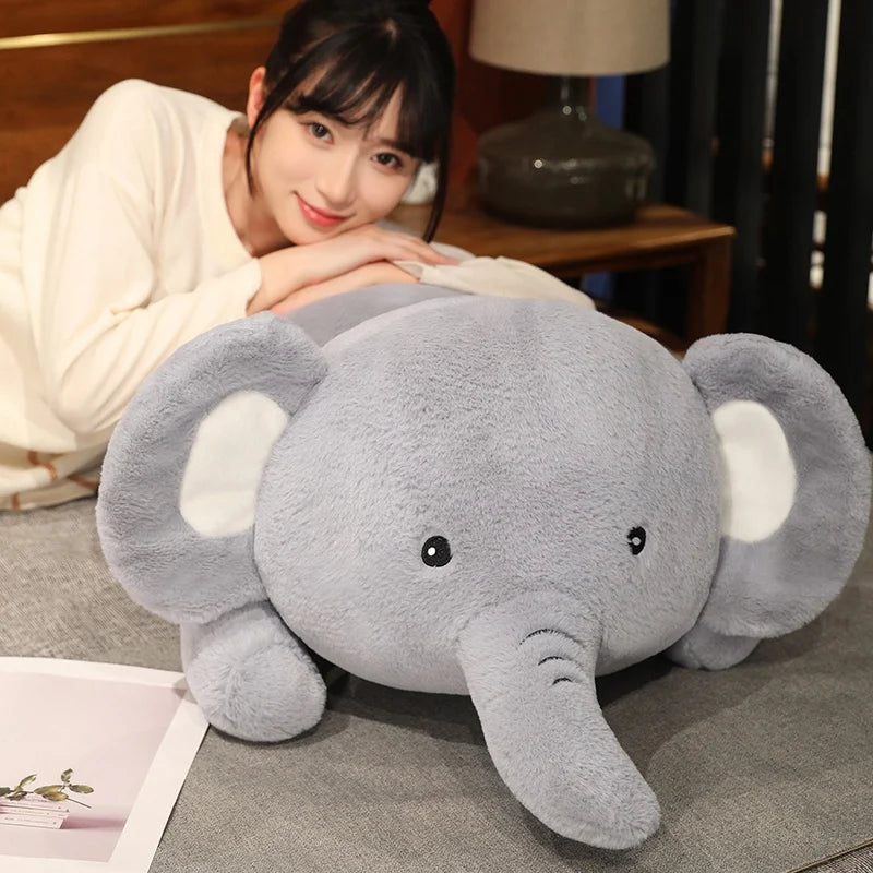 Ellie the Kawaii Soft Cartoon Elephant Plush Pillow