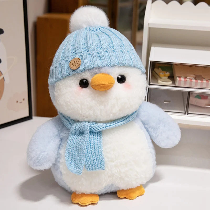 Hatty the Kawaii Hat-Wearing Penguin Snuggle Plush Pillow