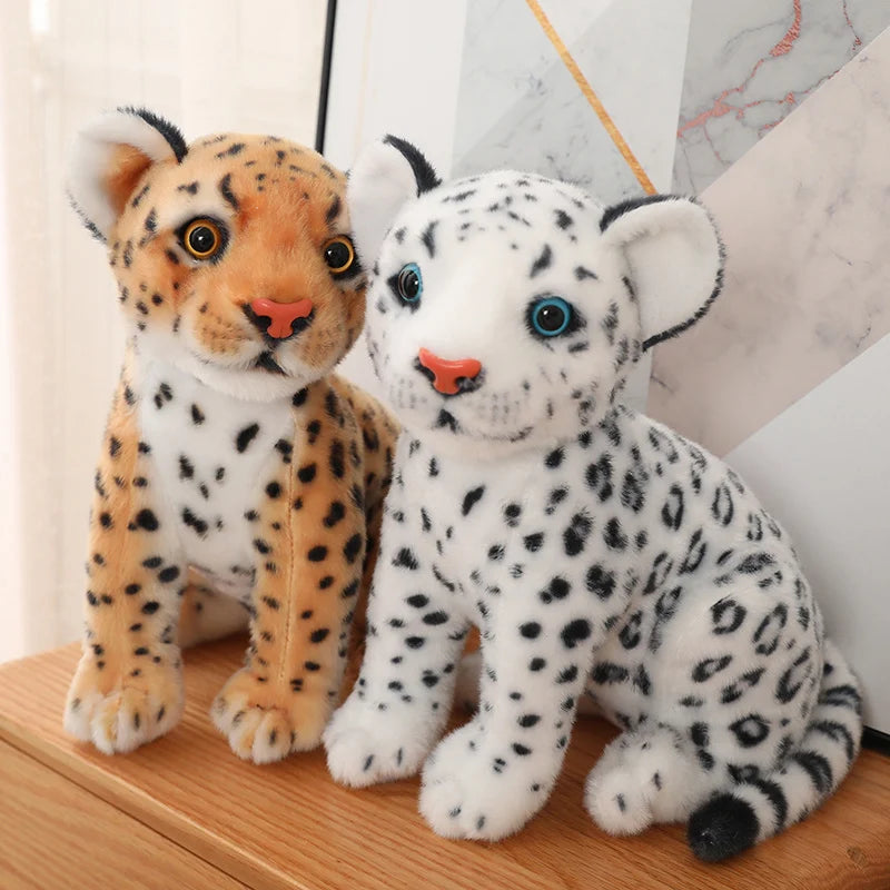 Spotty the Lifelike Sitting White Leopard Plushie