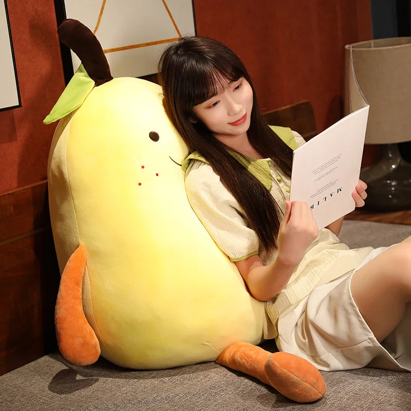 Happy Smiling Pear Kawaii Plushie Pillow