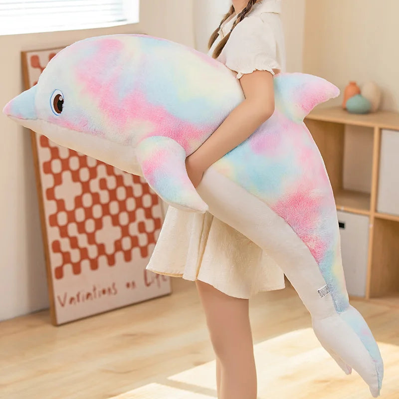 Dolphy the Giant Sleepy Kawaii Dolphin Plush Pillow