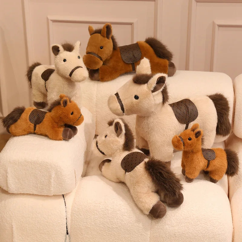 Chestnut the Super Realistic Lying Horse Plush Plushie