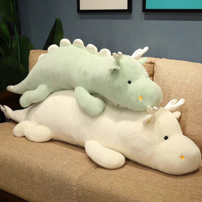 Drago the Giant Stuffed White Dragon Plush Pillow