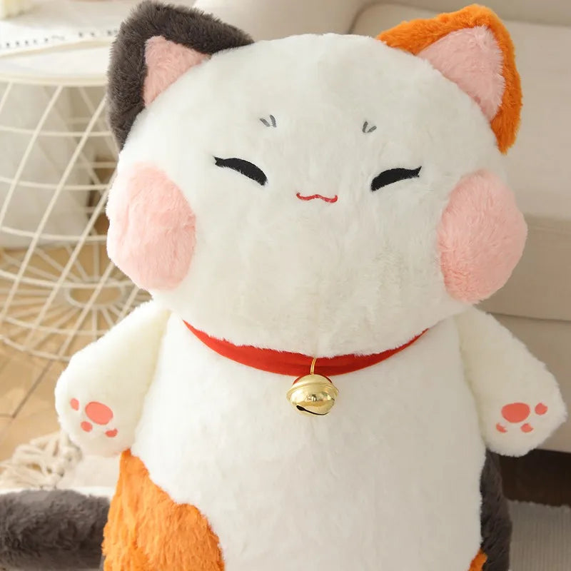 Lucky the Fortune Cat Plush Pillow