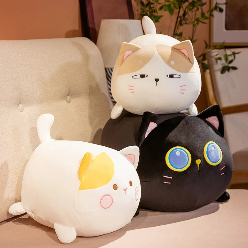 Noodle the Kawaii Fat Sleeping Cat Pillow Plush