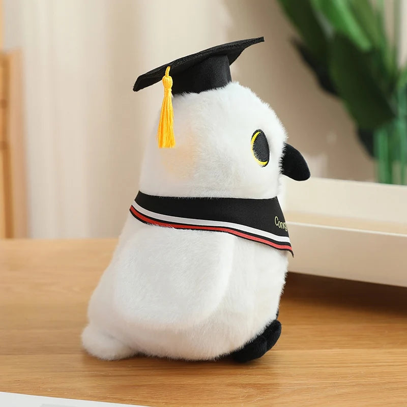 Hootie the Scholarly Kawaii Graduate Owl Snuggle Plushie