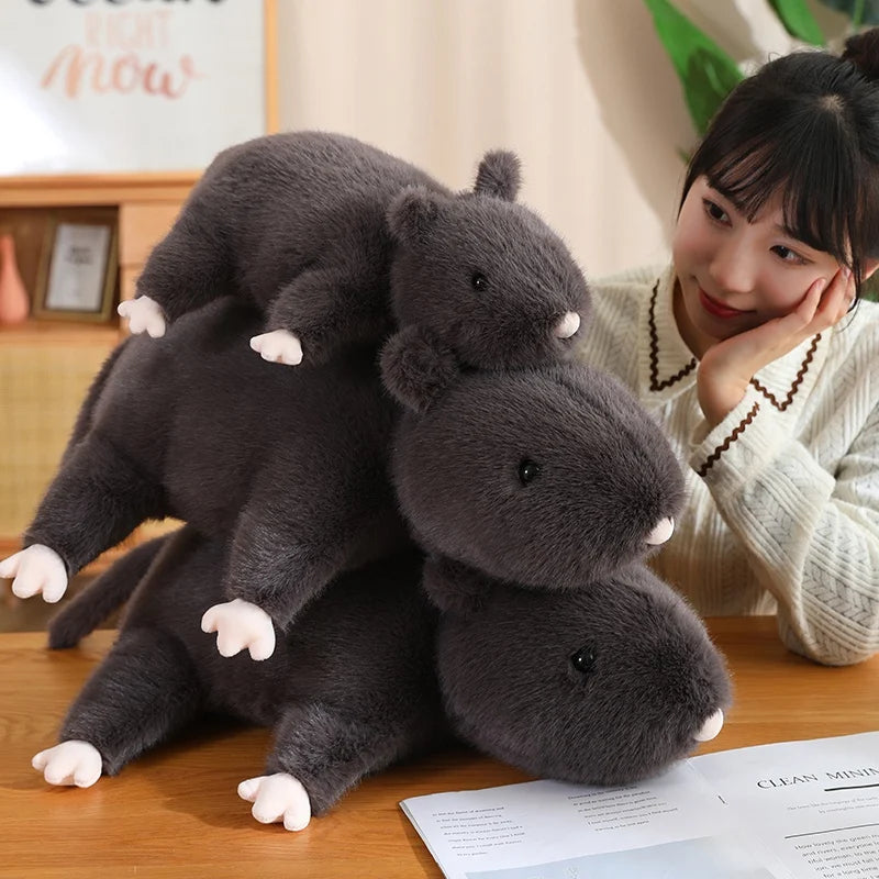 Squeaky the Simulated Furry Mouse Plush