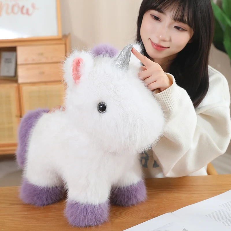 Sparkle the Fluffy Simulation Unicorn Horse Plushie