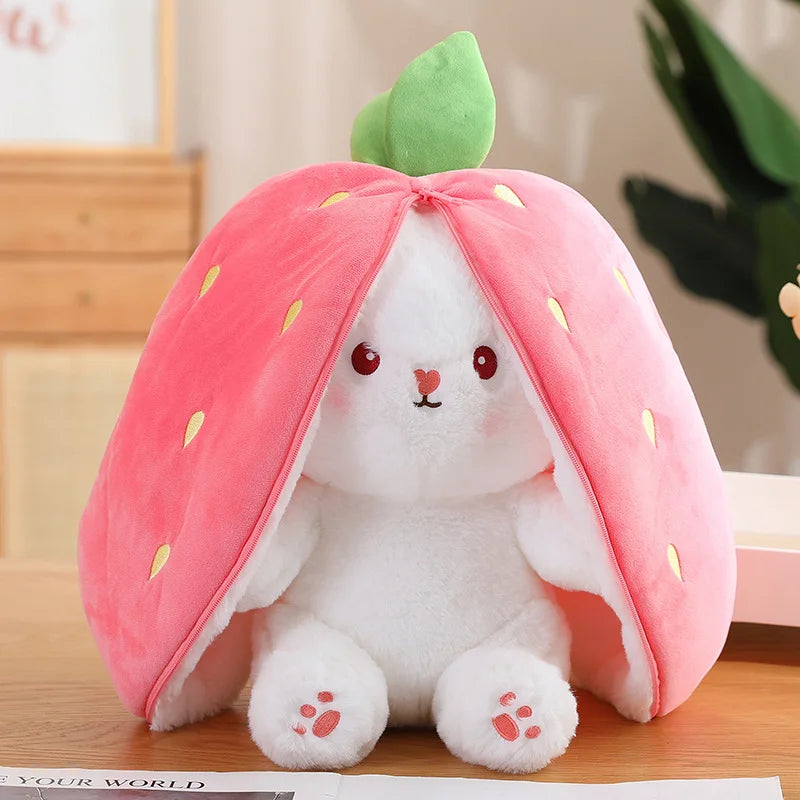 Bun Bun the Bunny Hiding in Strawberry Bag Plush