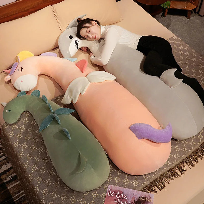 Pillowy Giant Unicorn Dinosaur Goose Bed Surround Plush