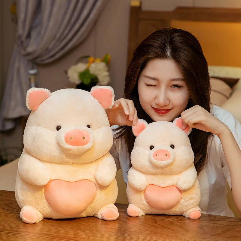 Pinky the Kawaii Sitting Pink Pig Snuggle Plushie