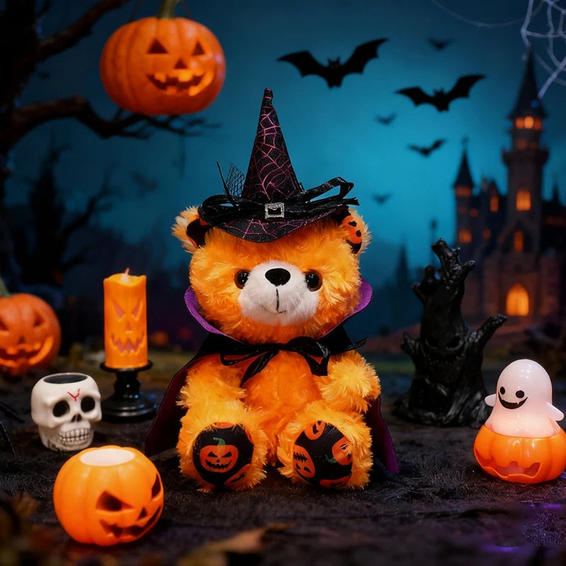 Spooky the Kawaii Halloween Cloaked Bear Plushie