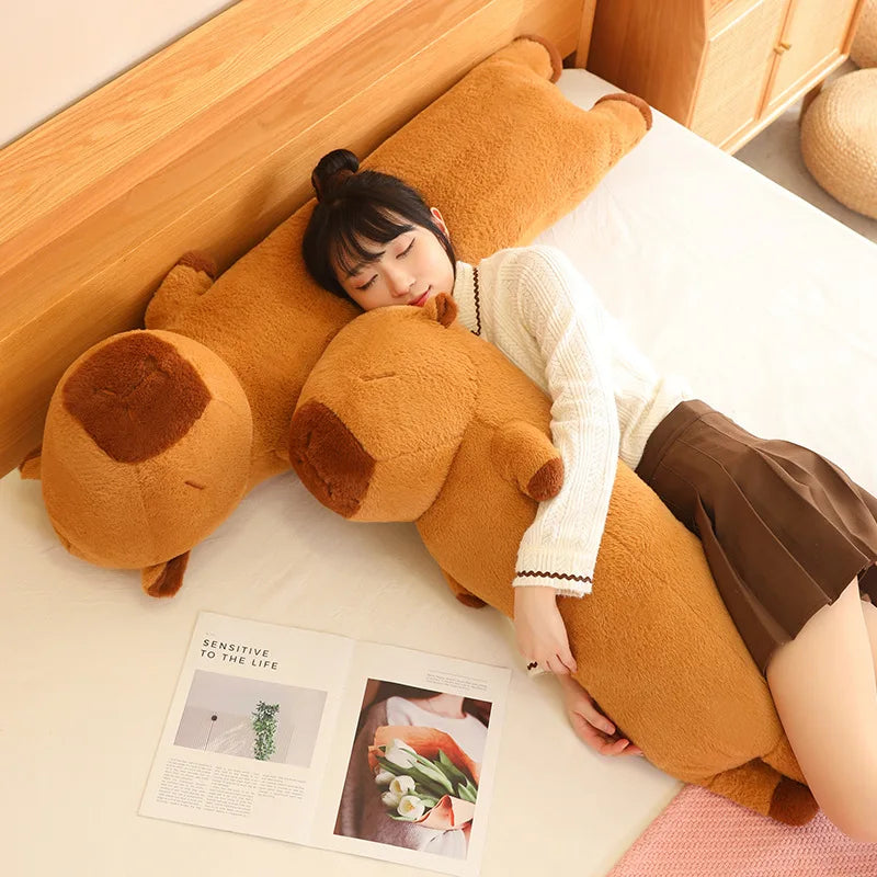 Capo the Sleepy Long Capybara Snuggle Pillow
