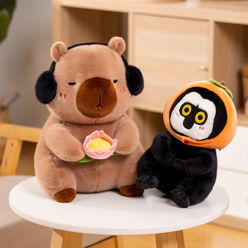 Cheeks the Lotus White Faced Monkey Capybara Plush