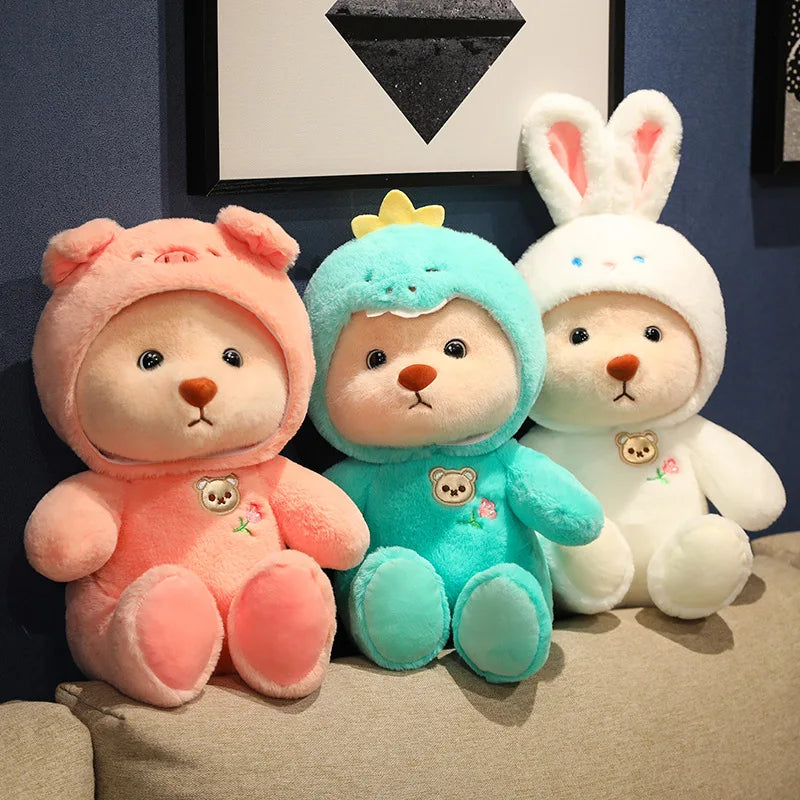 Kawaii Dressed-Up Pig Dino Bear Cosplay Plushie Collection