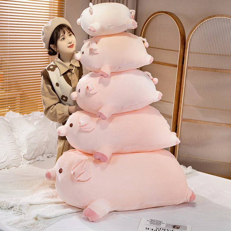 Piggy the Squishy Fatty Pink Pig Bolster Plush