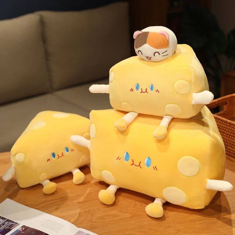 Gouda the Squishy Simulation Cheese Plush Pillow