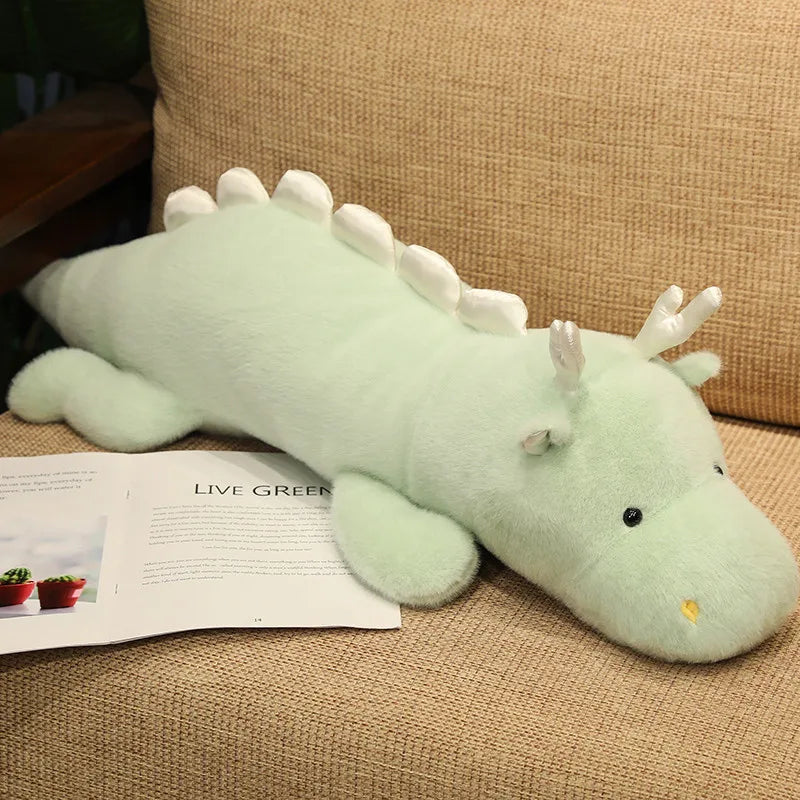 Drago the Giant Stuffed White Dragon Plush Pillow