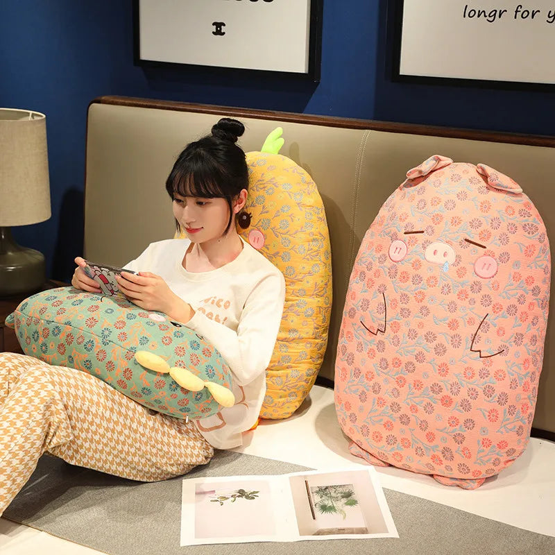 Long Sleepy Animal Plush Pillow Collection