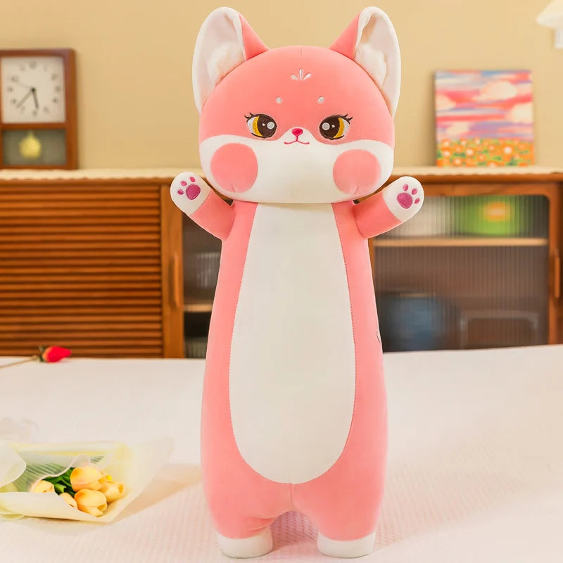 Vixen the Kawaii Long Red Fox Cat Snuggle Pillow