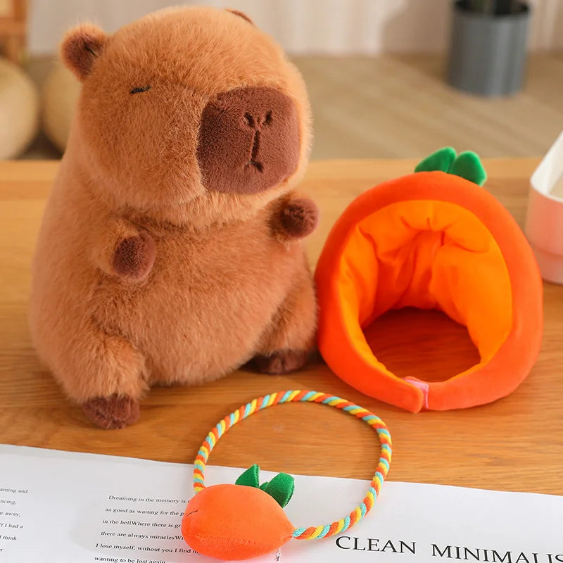 Capy the Veggie Hat Carrot Pumpkin Capybara Plushie
