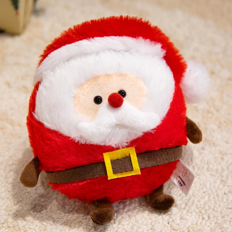 Jolly Christmas Santa Snowman Tree Plushie Trio