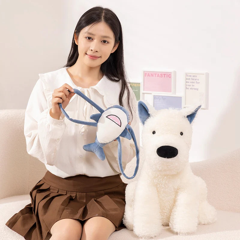 Schnauzer the Kawaii Dog with Shark Bag Plush Plushie