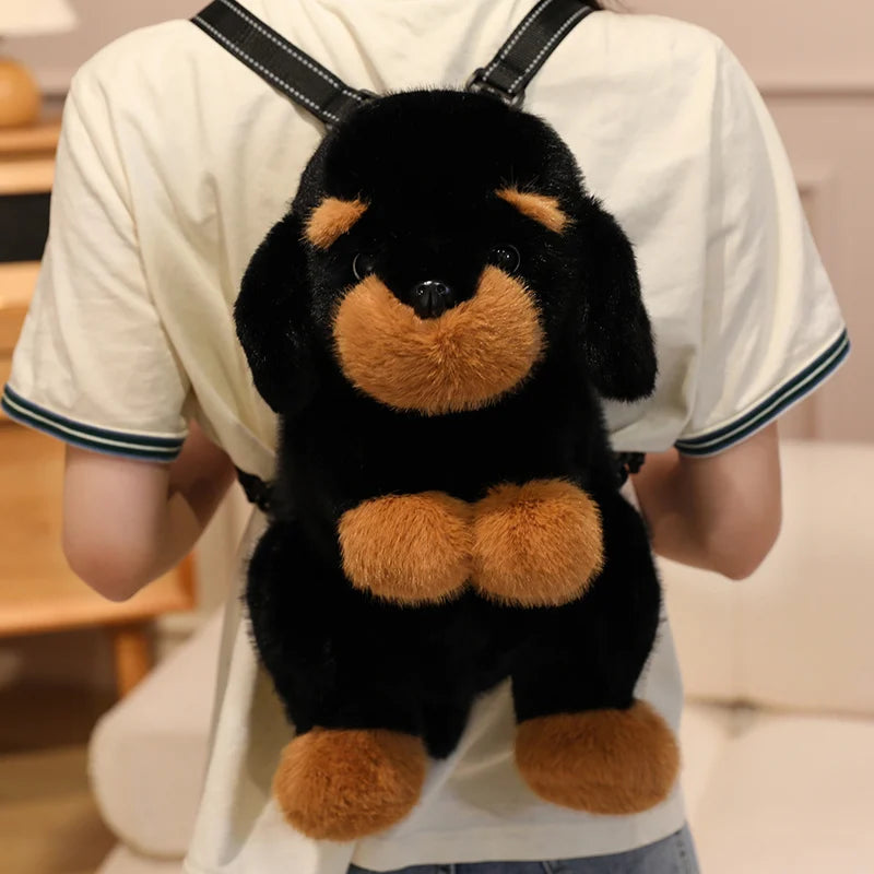 Kawaii Dog Cat Stuffed Animal Plush Crossbody Backpack