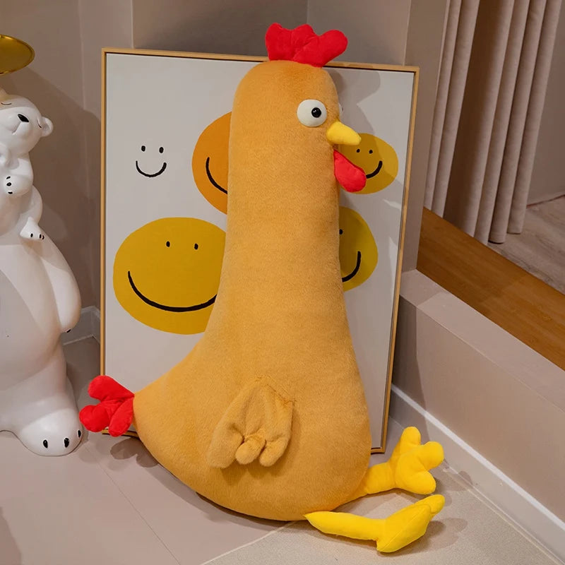 Clucky the Giant Long Chicken Bed Backrest Plush
