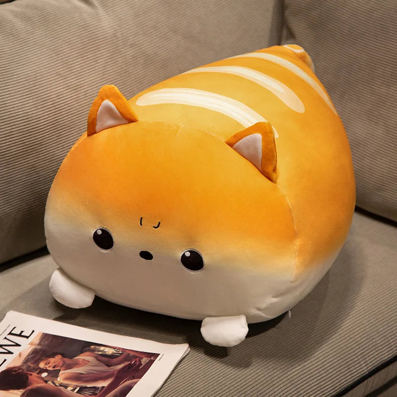 Toasty the Kawaii Bread Cat Snuggle Pillow Plush