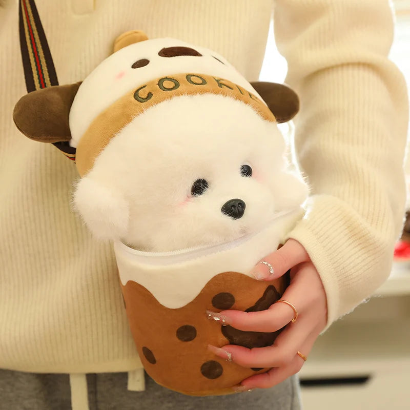 Boba the Kawaii Bubble Tea Teacup Puppy Snuggle Plushie