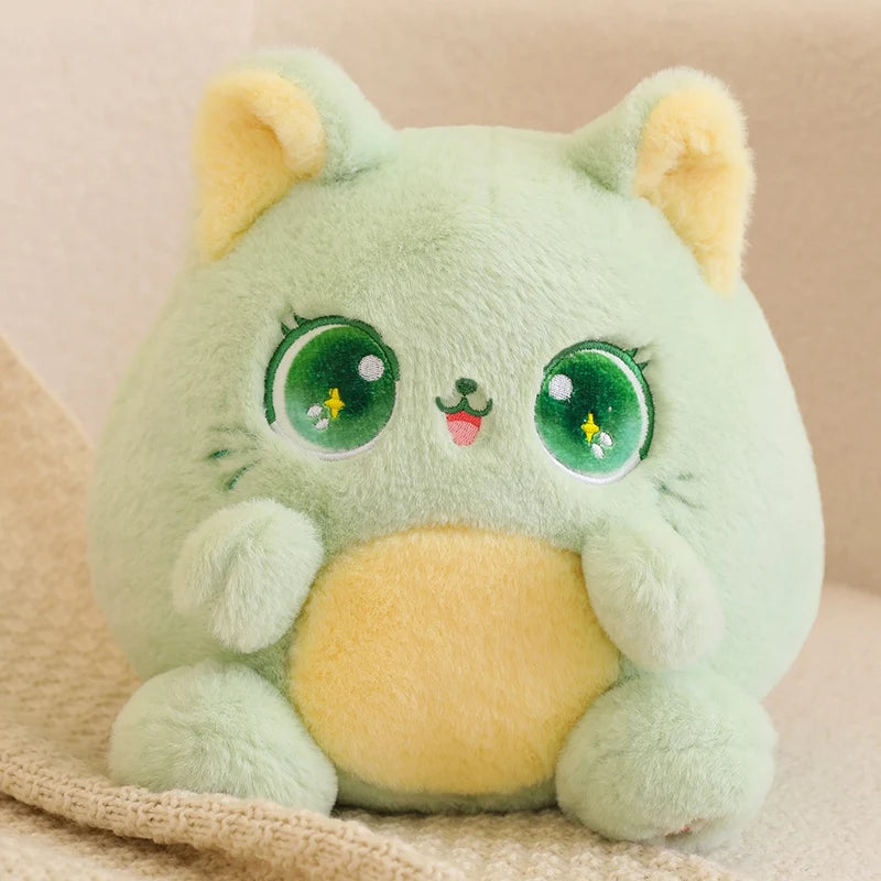 Big-Eyed Kawaii Rainbow Cat Snuggle Plushie