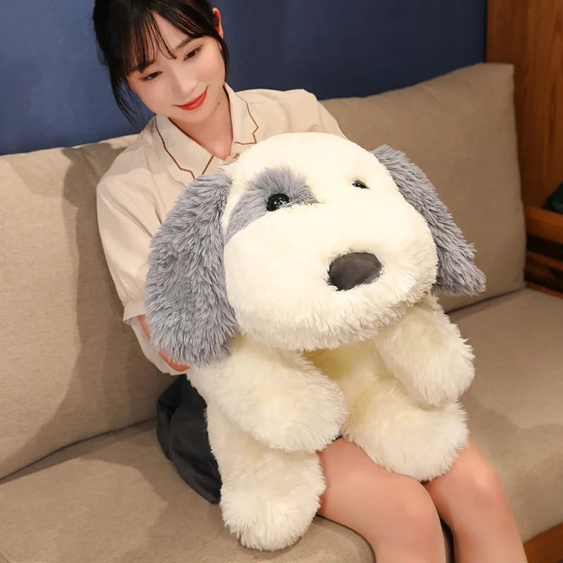 Biscuit the Fluffy Lying Dog Snuggle Pillow Plush