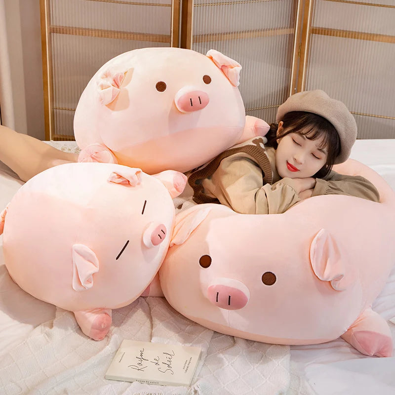 Piggy the Squishy Fatty Pink Pig Bolster Plush