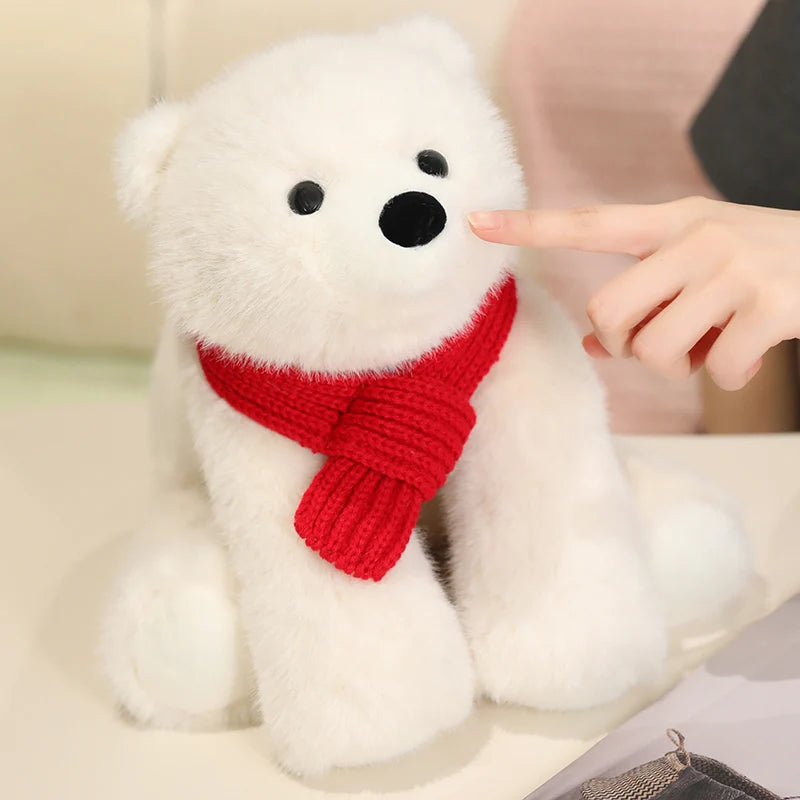 Frosty the Scarf-Wearing Polar Bear Room Plushie