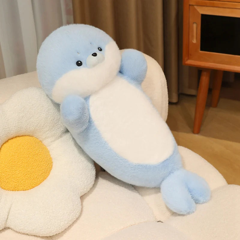 Snowy the Lifelike Kawaii Seal Sea Otter Snuggle Plushie