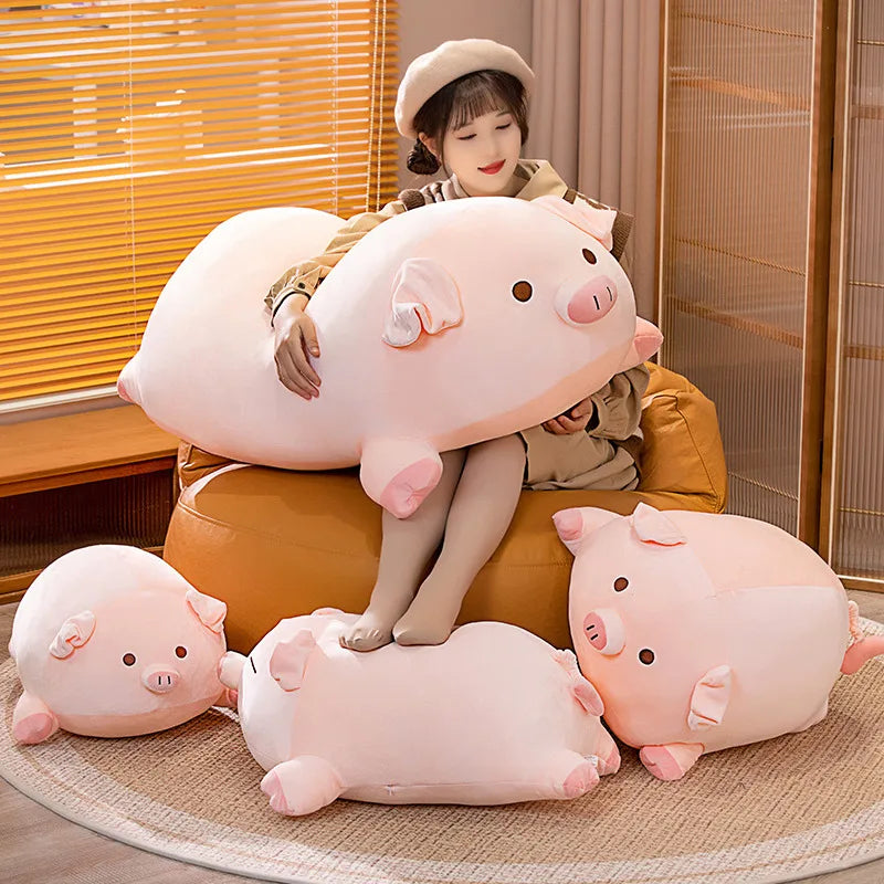 Piggy the Squishy Fatty Pink Pig Bolster Plush