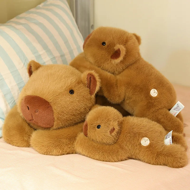 Long Napping Kawaii Capybara Snuggle Plushie