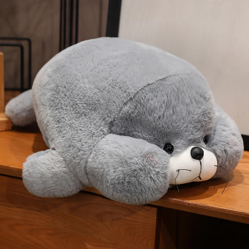 Sandy the Hairy Lying Seal Soft Plush Cushion