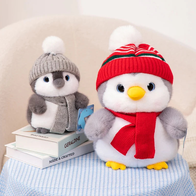 Cozy Scarf & Hat Kawaii Penguin Couple Plushies