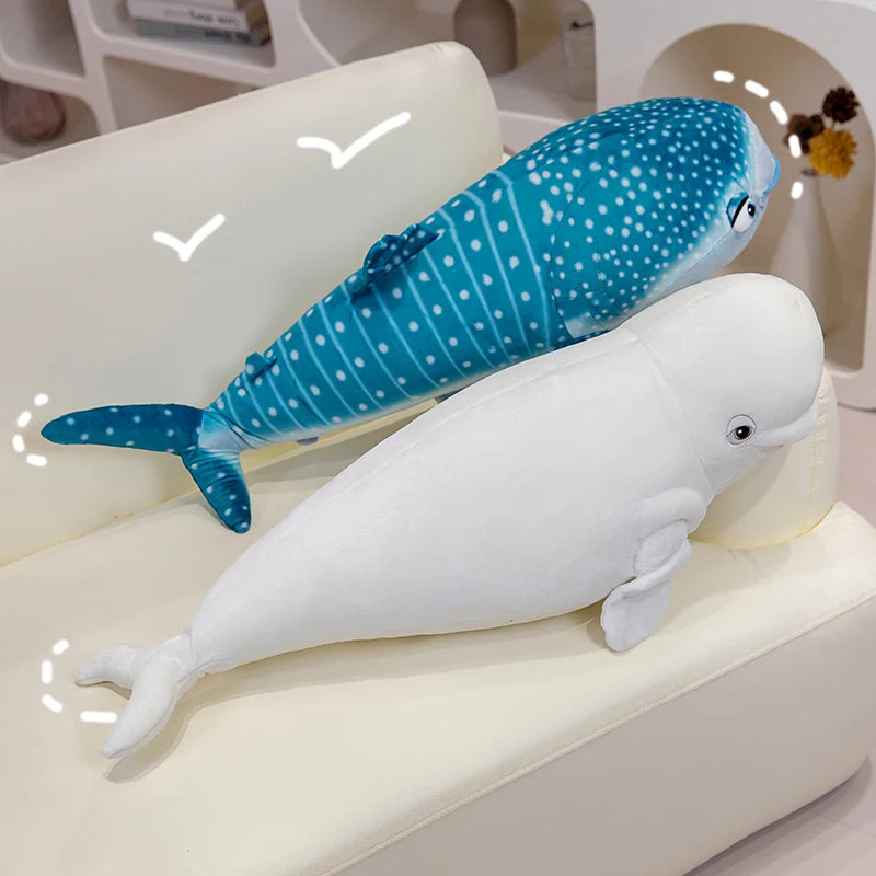 Lifelike Ocean Whale & Shark Snuggle Plushie