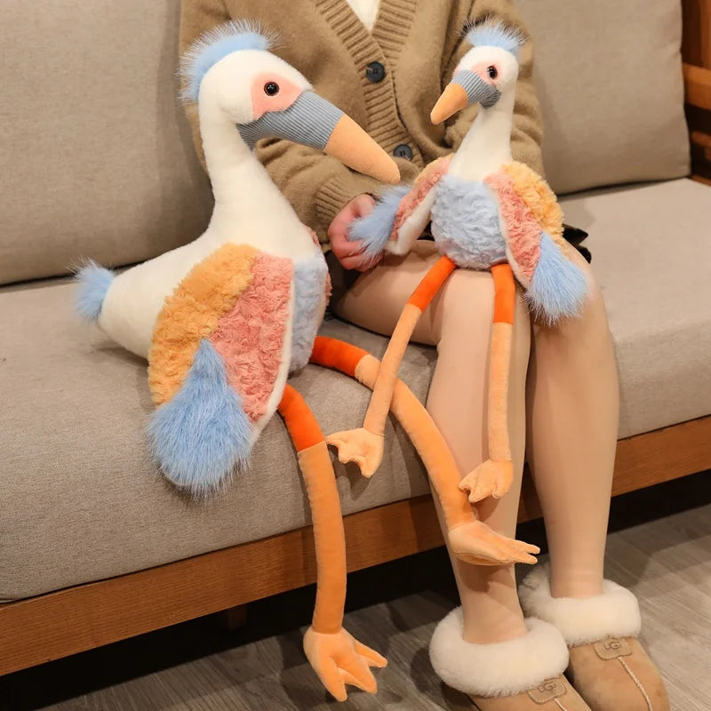 Regal Long-Legged Crowned Crane Plushie