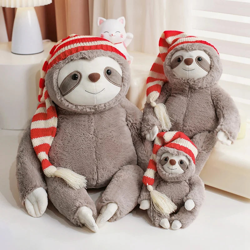 Lazy the Kawaii Sloth with Hat Snuggle Plush