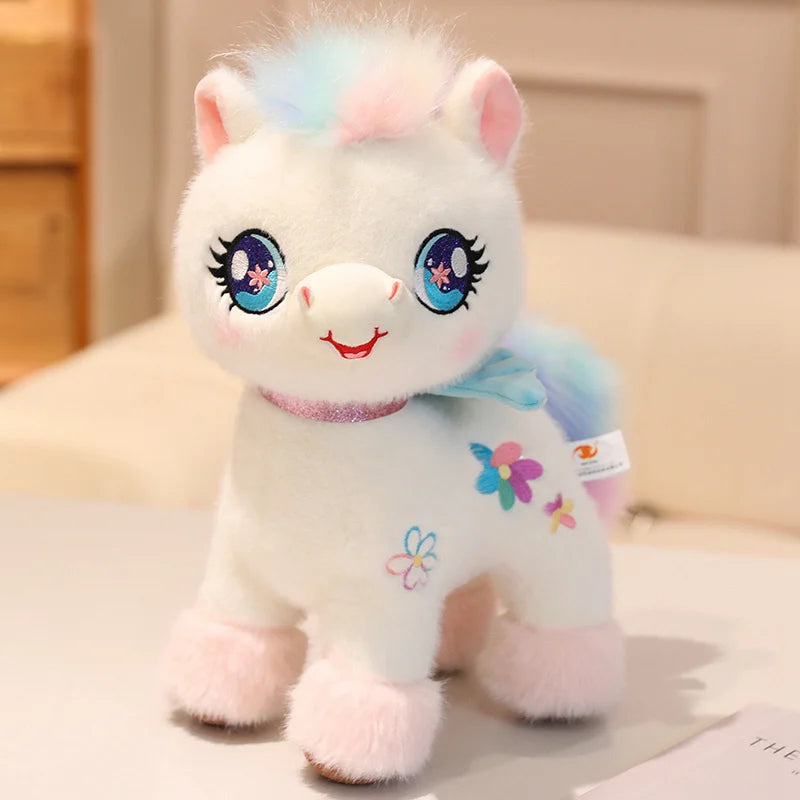 Dreamy Winged Rainbow Unicorn Kawaii Snuggle Plushie
